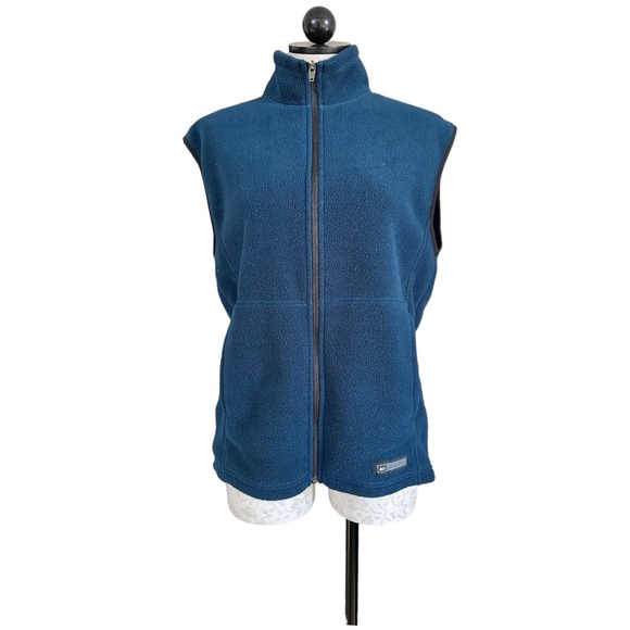 REI Men’s Fleece Vest Zipper Front Dark Blue Two Front Pockets Size Medium - Picture 13 of 13